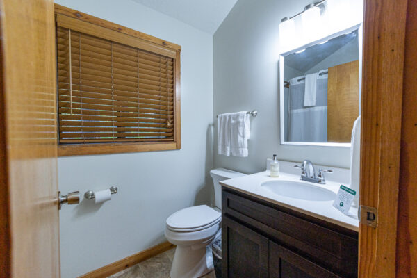 bathroom with white sink and toilet
