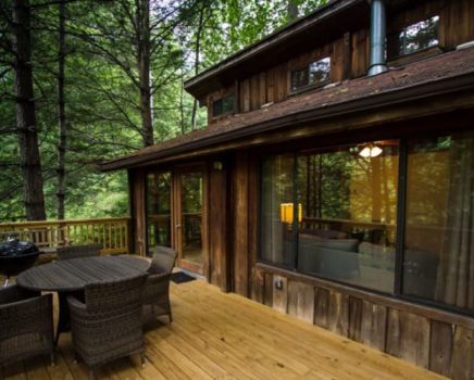 Exterior of a deluxe cabin