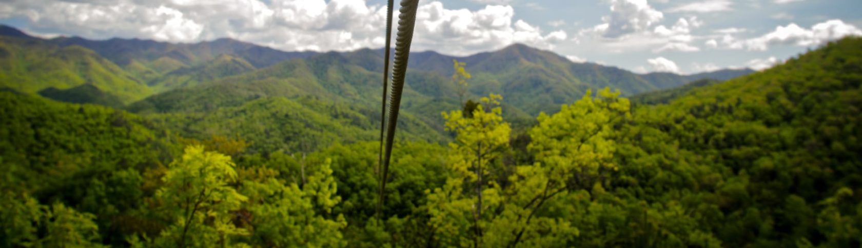 zip line on the Mountaintop Zip Line Tour