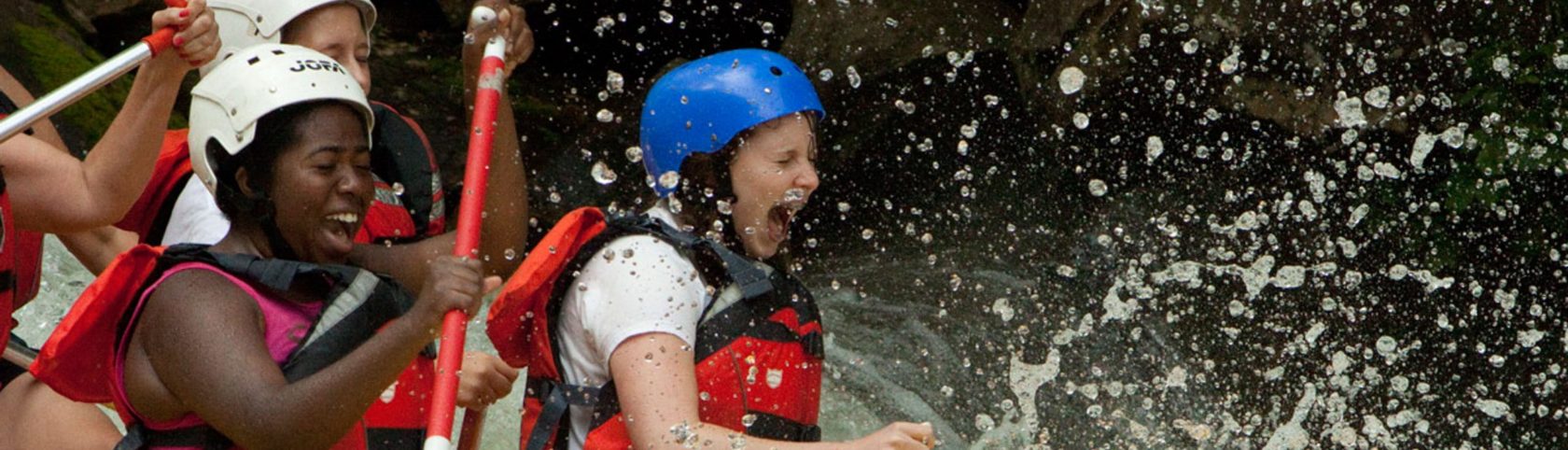 Girl scouts rafting