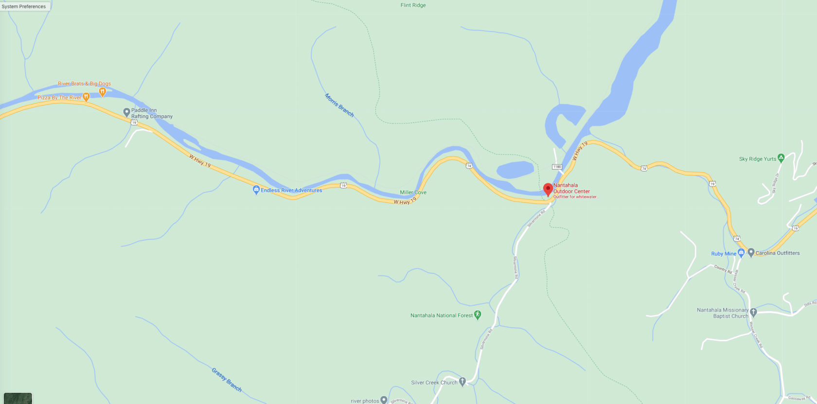 Nantahala map